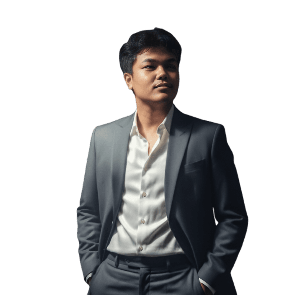 Ahmad Kurniawan wearing a suit